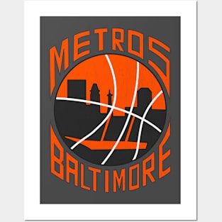 Vintage Baltimore Metros Basketball Posters and Art